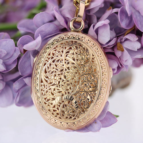 Pendentif Pendentif médaillon ancien or rose repercé 58 Facettes 25-111