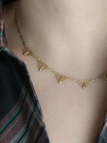 Collier Collier draperie Art Nouveau or jaune filigrane 58 Facettes 1102.7