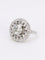 Bague 53 Bague cible double entourage diamants taille ancienne 2 carats 58 Facettes 1153.16