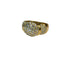 Bague boule vintage en or jaune 18 carats et diamants