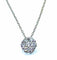 Collier Chaine et pendentif en or blanc serti de 7 diamants 58 Facettes AB405