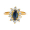 Bague 54 Bague Marguerite Or jaune Emeraude, Diamant 58 Facettes 4745021CN