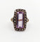 Bague 52.5 Bague marquise victorienne améthyste et diamants taille rose en or 18k et argent 58 Facettes A06427