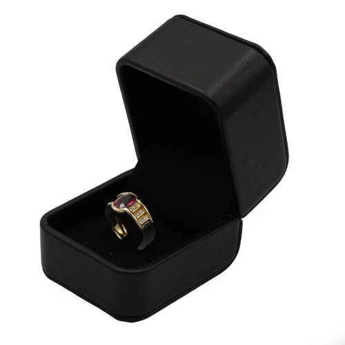 Bague 50 Bague - Or jaune tourmaline et diamants 58 Facettes 1175