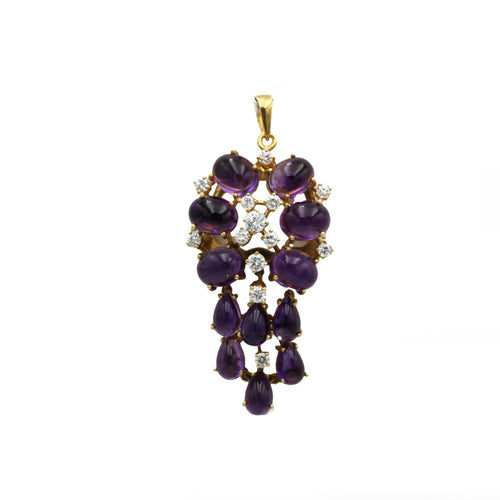 Pendentif Pendentif - Or, améthystes et diamants 58 Facettes 250185R