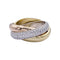 Bague 48 Bague Cartier, "Trinity" classique, 3 ors, diamants. 58 Facettes 32387