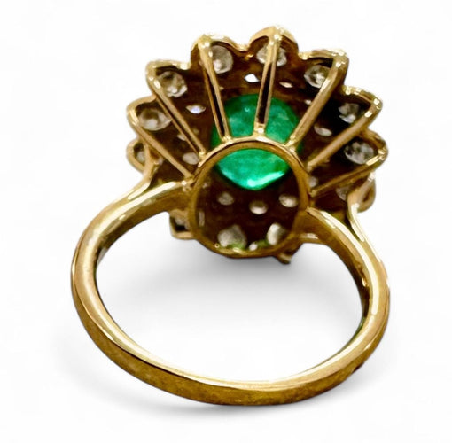 Bague 54 Bague Émeraude diamants vintage 58 Facettes