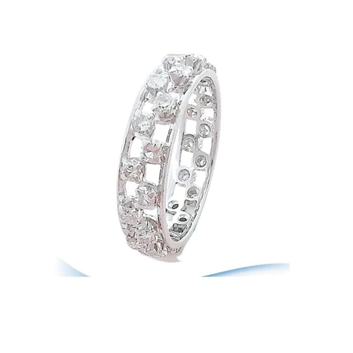 Bague 50 Bague Alliance or blanc diamants 58 Facettes AA 1696