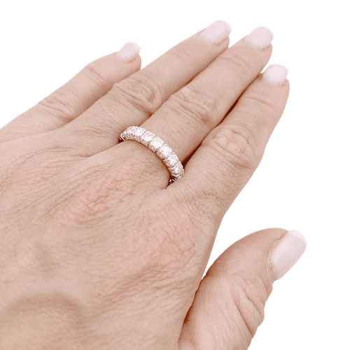 Bague 58 Bague alliance américaine platine et diamants. 58 Facettes 34667