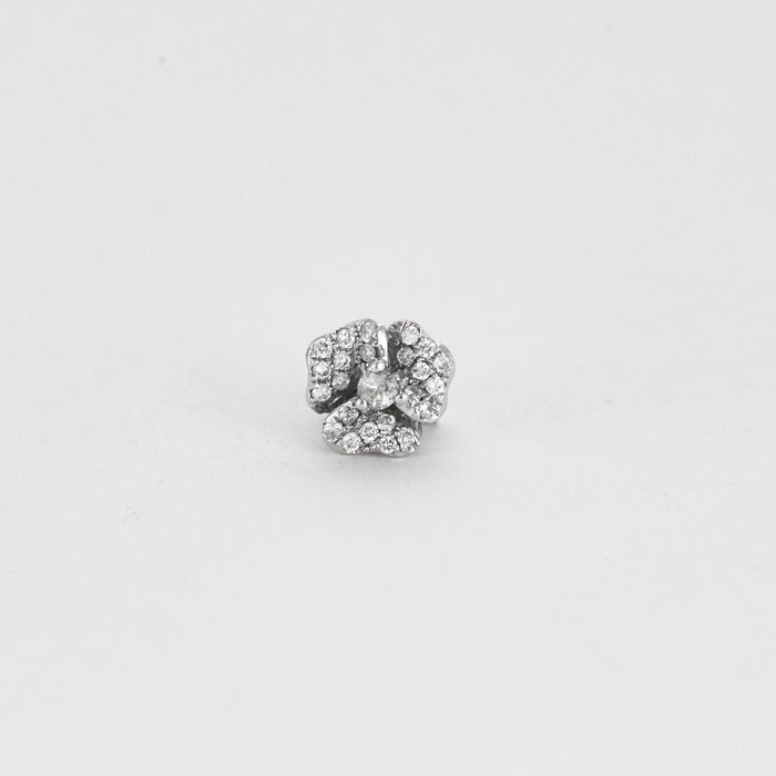 Boucles d'oreilles Boucles d'oreilles décor roses or blanc et diamants 58 Facettes AB45