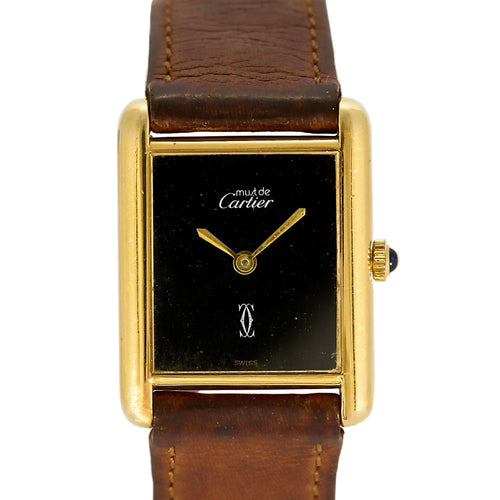 Montre Cartier - Tank Must de Cartier - Montre en plaqué or 58 Facettes BRI0023