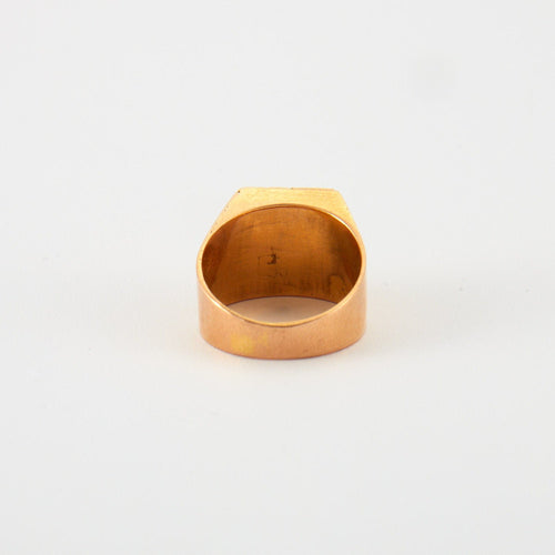 Bague 46 Chevalière en Or jaune 58 Facettes