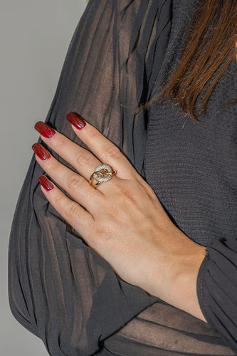 Bague 57 Bague Or jaune, Or blanc Diamant 58 Facettes 3516098CN