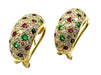 Earrings Vintage gold, diamond, ruby, sapphire and emerald earrings 58 Facettes