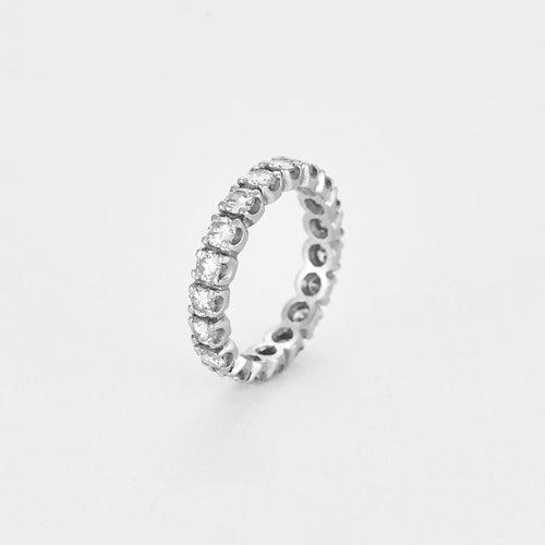 Bague 51.5 Alliance américaine en or blanc et diamants 58 Facettes COG04962