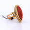 Bague 57 Bague corail en or jaune 58 Facettes