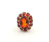 Bague 57 Bague vintage en or jaune avec citrines et diamants 58 Facettes