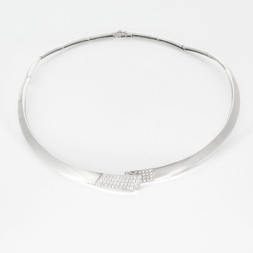 Collier Collier or gris et diamants Louis Féraud 58 Facettes