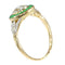 Bague 55 Bague de fiançailles Art déco vintage des années 1920 avec diamants et émeraude 58 Facettes 24197-0155