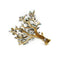 Broche Broche Arbre - Or jaune, Diamants & Emeraudes 58 Facettes 250416R