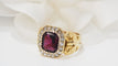 Bague 50 Bague En Or Jaune, Grenat Et diamants taille rose 58 Facettes 30602