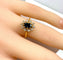 Bague 49 Bague marguerite en or jaune, saphir et diamants 58 Facettes AB655