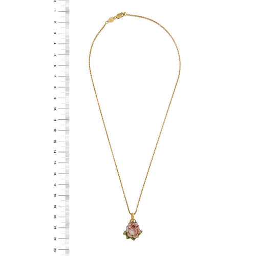 Collier Collier avec rose émaillée 58 Facettes 33328
