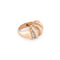Bague Bague godronnée or rose, platine, diamants 58 Facettes 1