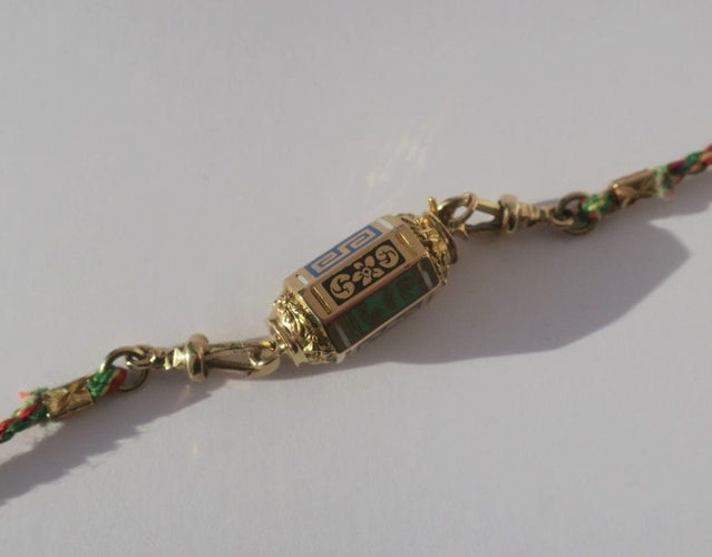 Rare Fermoir ancien émaillé Or rose