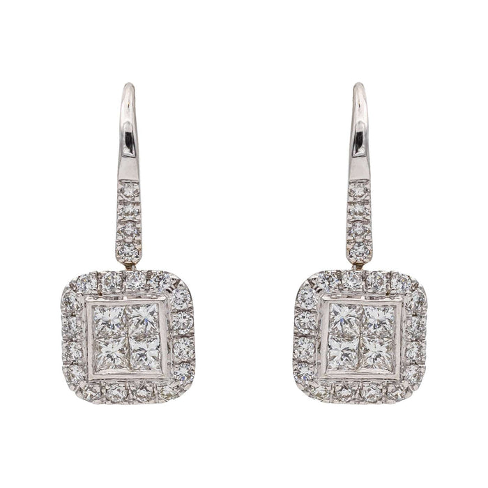 Boucles d'oreilles Boucles d'oreilles Dormeuses Or blanc Diamant 58 Facettes 3230364CN