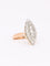 Bague marquise or rose diamants taille rose