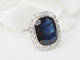Bague 59 Bague Pompadour en or blanc, saphir et diamants 58 Facettes 33307