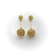 Boucles d'oreilles Boucles d'oreilles pendantes en or, diamant et boule métallique 58 Facettes