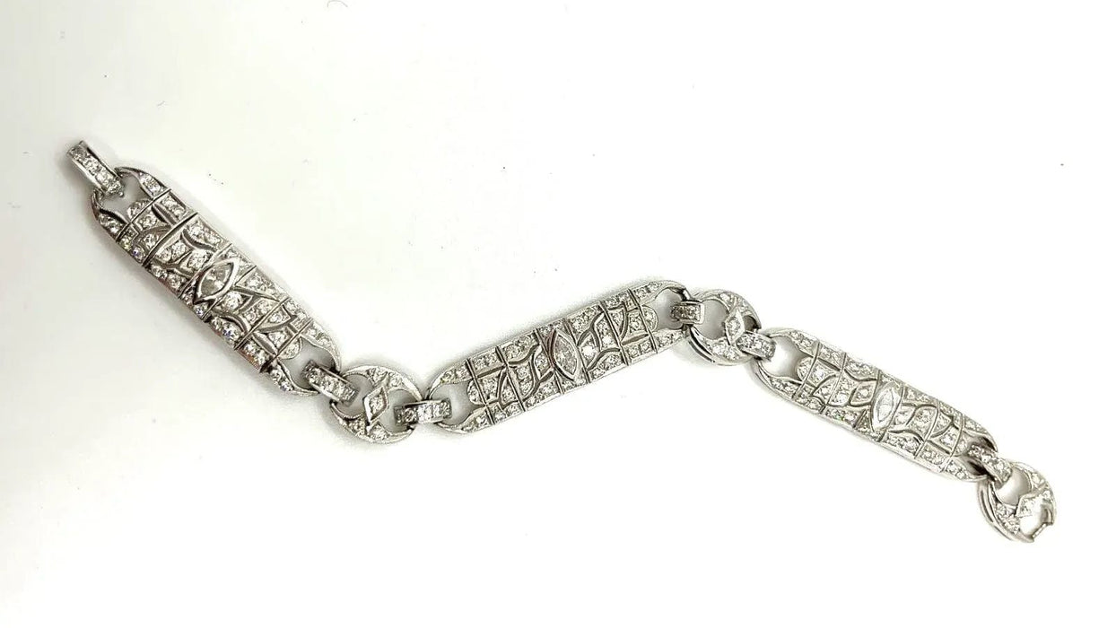 Bracelet Superbe bracelet italien Art Déco en diamants 58 Facettes