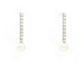 Boucles d'oreilles Boucles d'oreilles en or blanc avec diamants et perles 58 Facettes