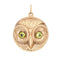 Pendentif Pendentif hibou vintage Art Déco en or jaune et yeux péridot 58 Facettes G14033