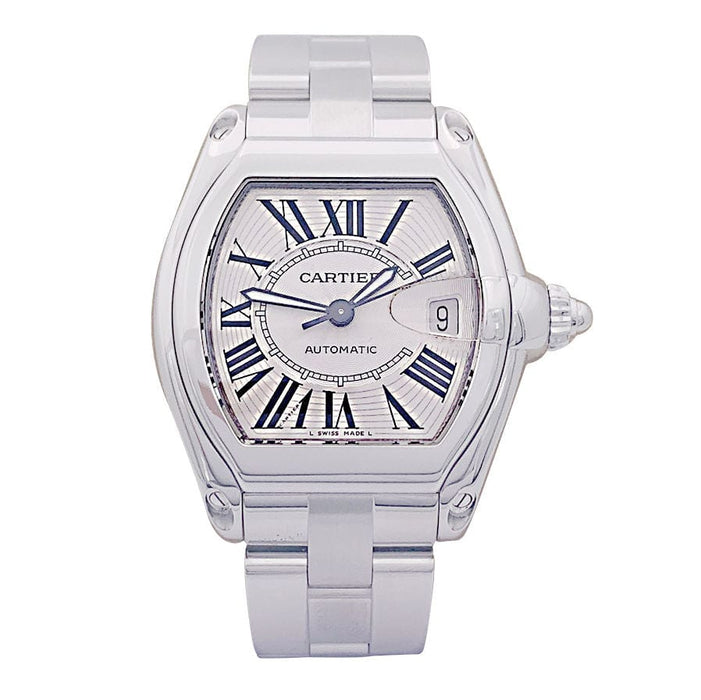 Montre Montre Cartier, "Roadster", acier sur acier. 58 Facettes 33725