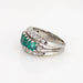 Ring 48 Vintage Emerald Diamond Ring White Gold 58 Facettes G13361