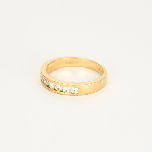 Bague 56 Bague jonc or jaune et diamants 58 Facettes SAI0364