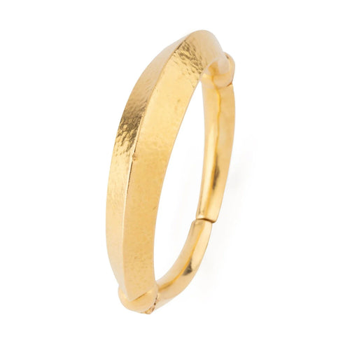 Bracelet Bracelet jonc en or jaune martelé 22 k du créateur Lalaounis 58 Facettes 1