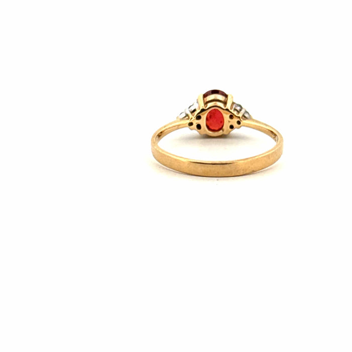 Bague 53 Bague or jaune rubis et diamants 58 Facettes 75-GS38494-4