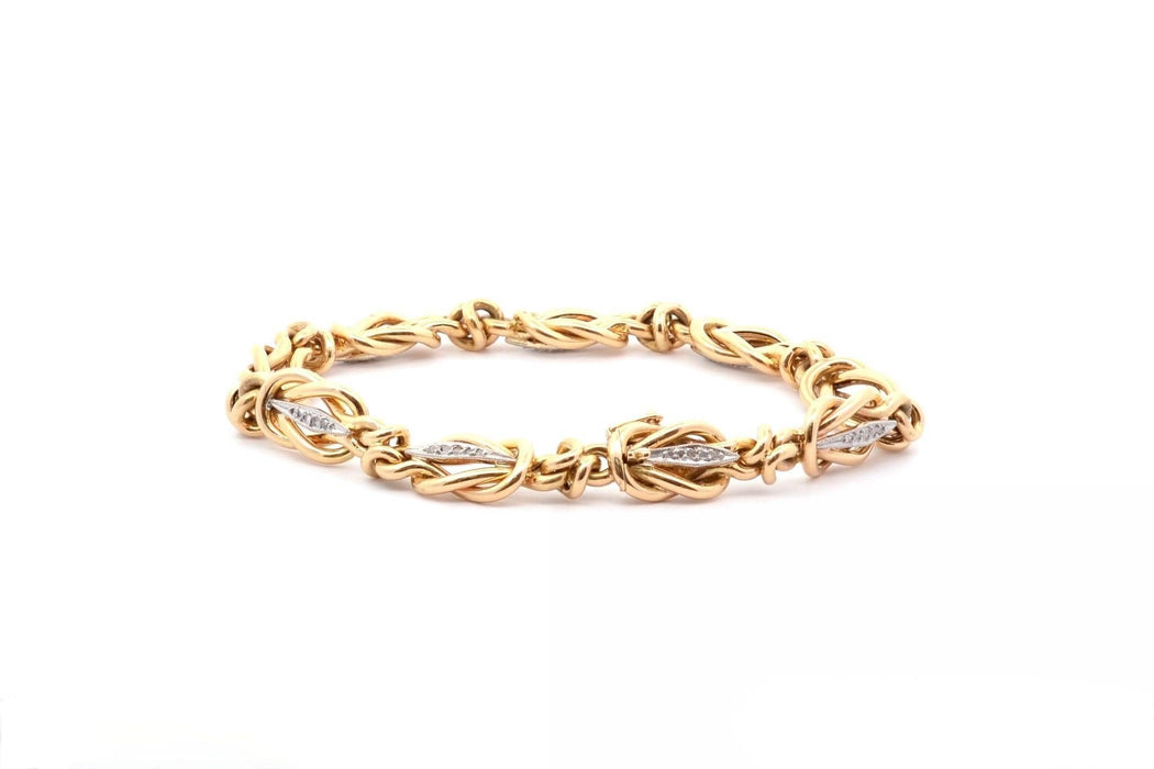 Bracelet Bracelet ancien diamants en or jaune 18k 58 Facettes 26575