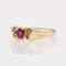 Bague 49 Bague moderne or jaune rubis diamants 58 Facettes 17-024C