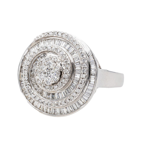 Bague 59 Bague Cocktail Or blanc Diamant 58 Facettes 3358948CN
