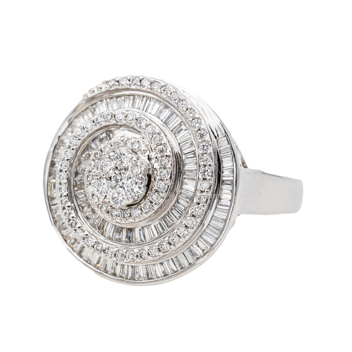 Bague Cocktail Or blanc Diamant