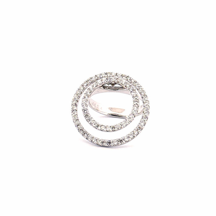 Bague 54 Bague Cocktail Or Blanc 18k & Diamants 58 Facettes 18-GS34285-6