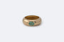 Bague Oro Giallo / 13 Jonc rond en or jaune avec émeraude 58 Facettes anl782