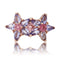 Bague 56 Bague fleurs tanzanites et saphirs roses 58 Facettes 24-055