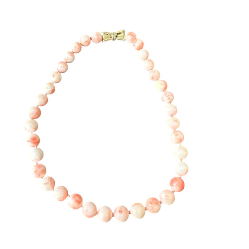 Collier Collier en Perles de Corail Peau d'Ange 58 Facettes 356