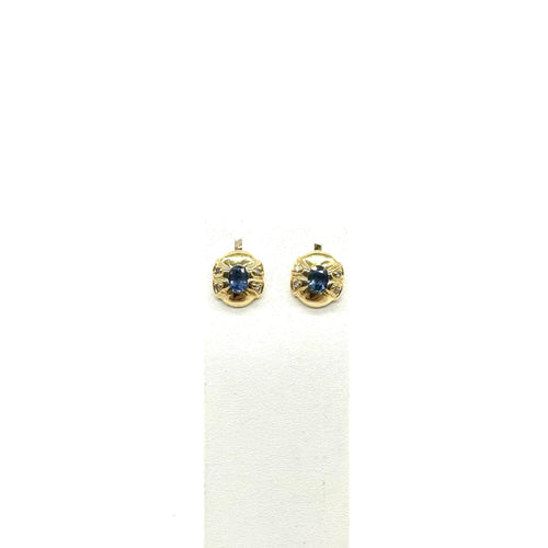 Boucles d'oreilles Boucles d'oreilles or jaune, saphirs et diamants 58 Facettes Z1351697